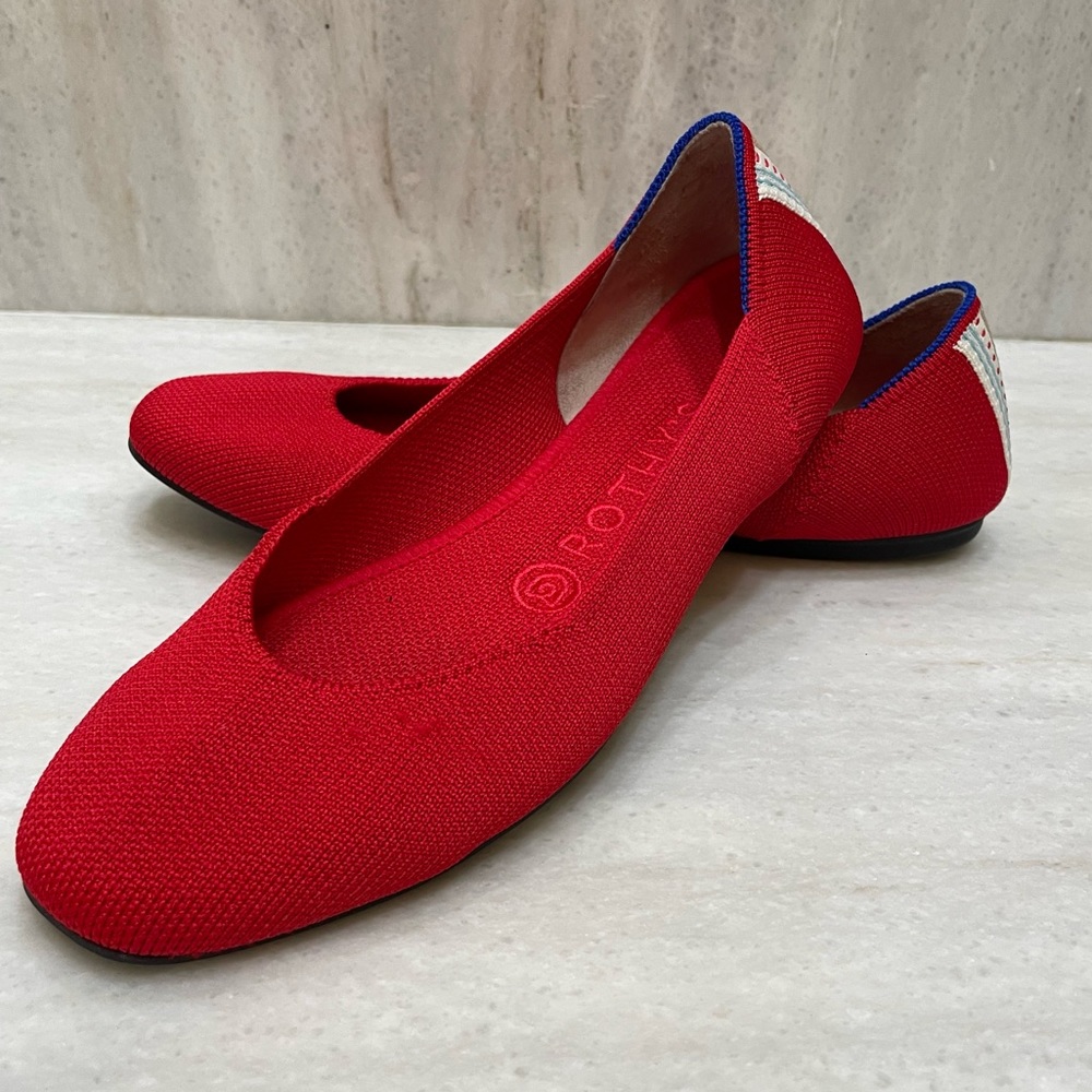 EUC Rothy’s the Square in red 6.5